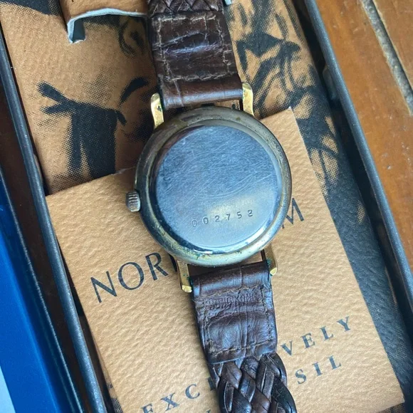 1994 MULTI COLOR MOTHER OF PEARL FOSSIL WATCH PC-7330(002752) display picture 3